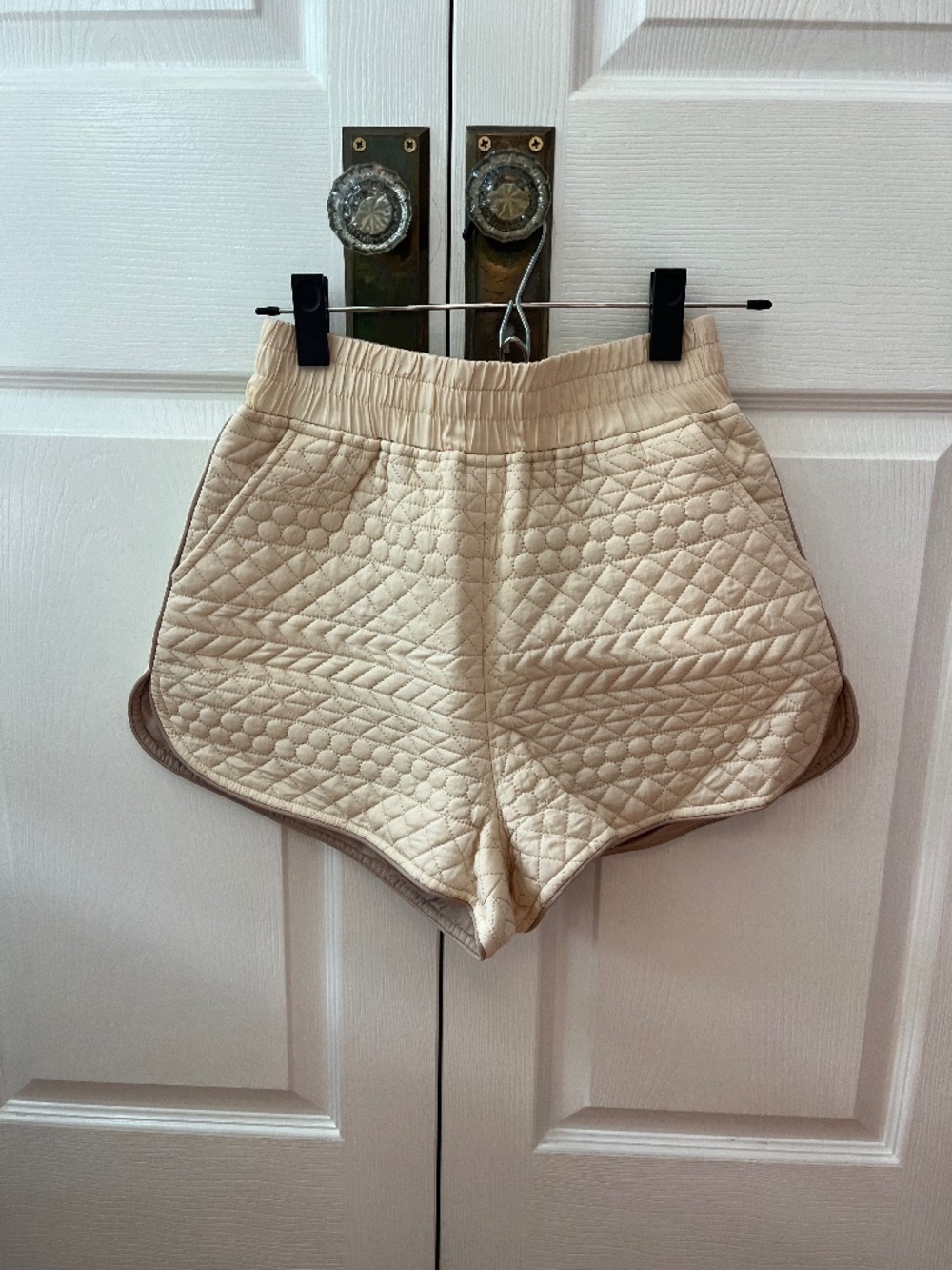 Tan Sancia The Hanne Quilted Shorts Size XS